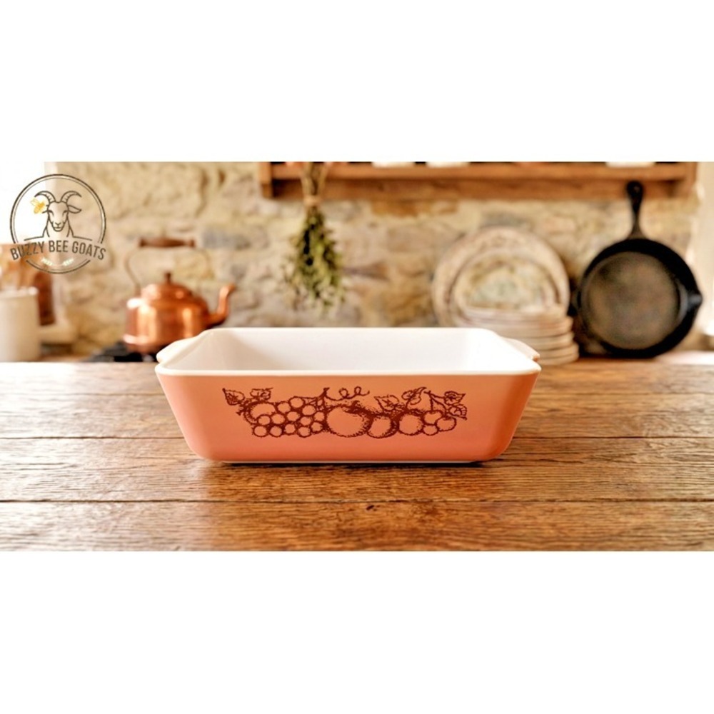 Glass Ovenware Dish, Pyrex OldOrchard 0503 1.5-quart Refrigerator Dish